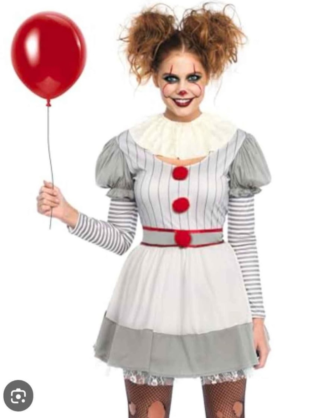 Women's IT Creepy Clown Costume -Medium/Large